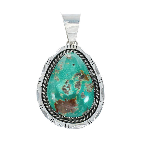 Navajo Native American Turquoise Sterling Silver Pendant NN20061